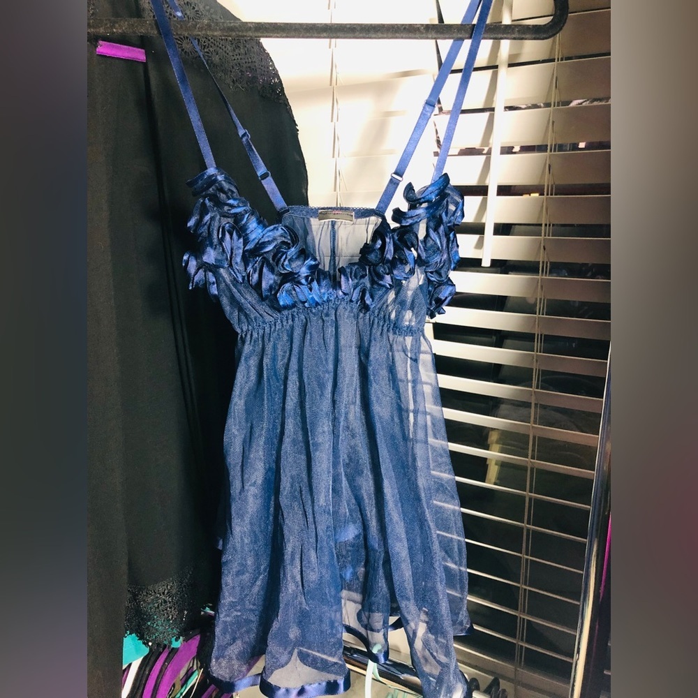 Victorias Secret Vinntage Satin Short Babydoll Lingerie
